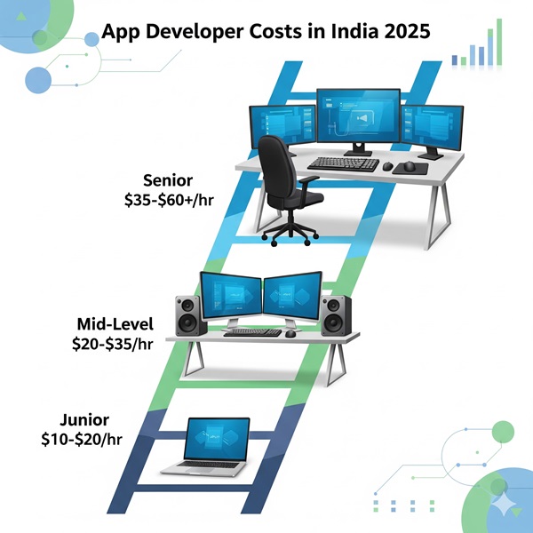 Average Cost to Hire Indian App Developers in 2025