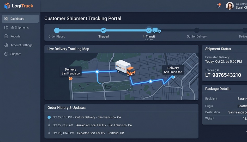We Built a Logistics Tracking App With Real-Time Updates That Improved Delivery Visibility by 95%