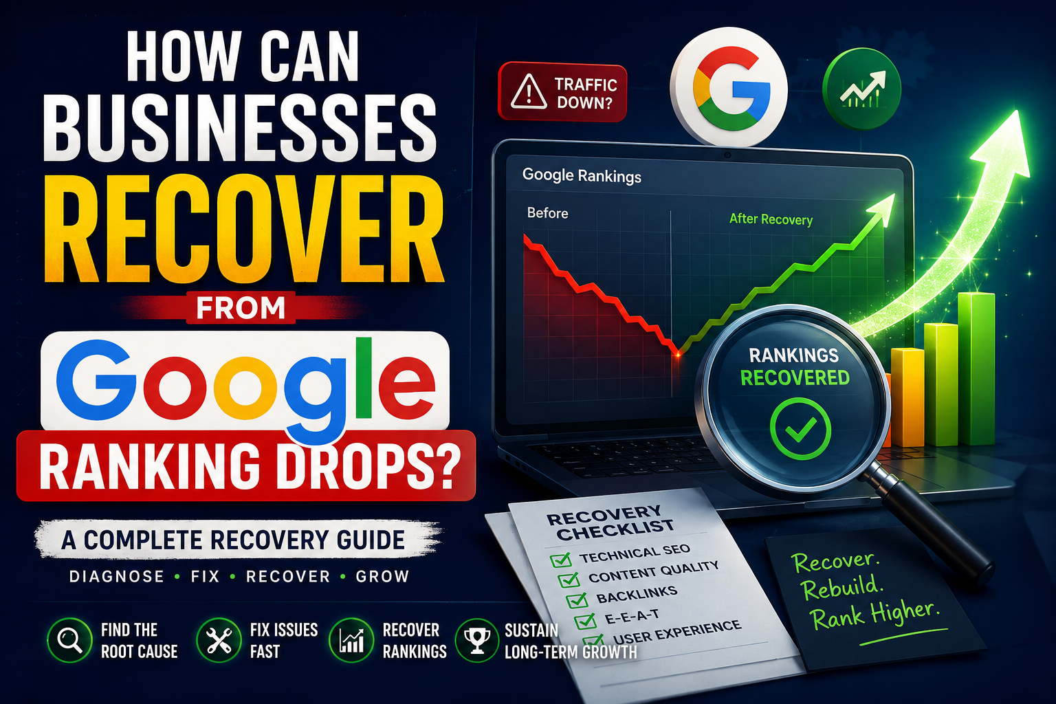 How Can Businesses Recover from Google Ranking Drops?