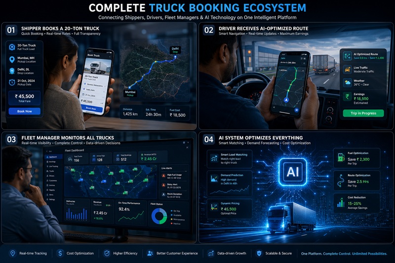 Custom Truck Booking App Development for Logistics Companies
