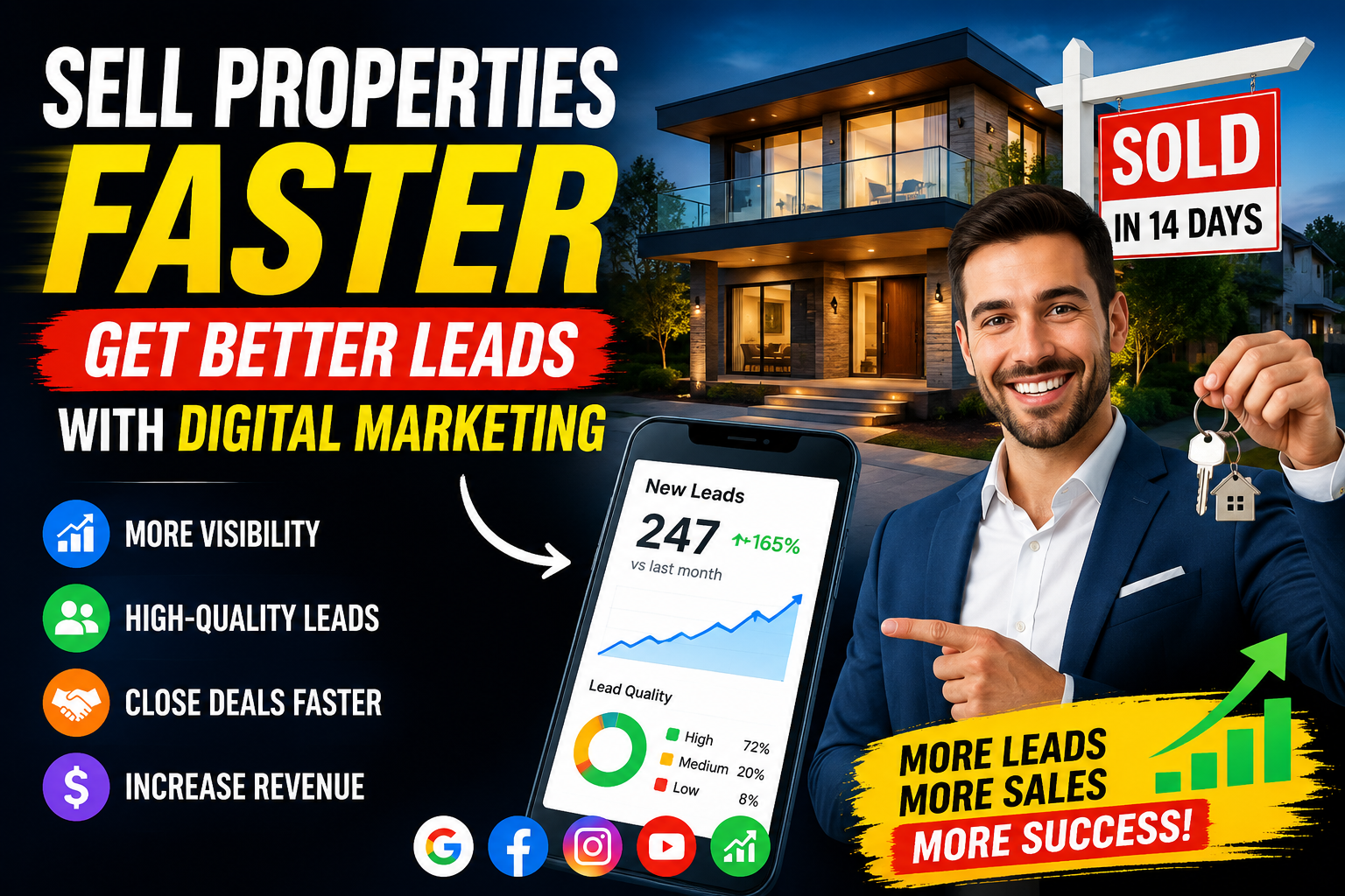 How Digital Marketing Helps Realtors Sell Properties Faster with Better Lead Quality
