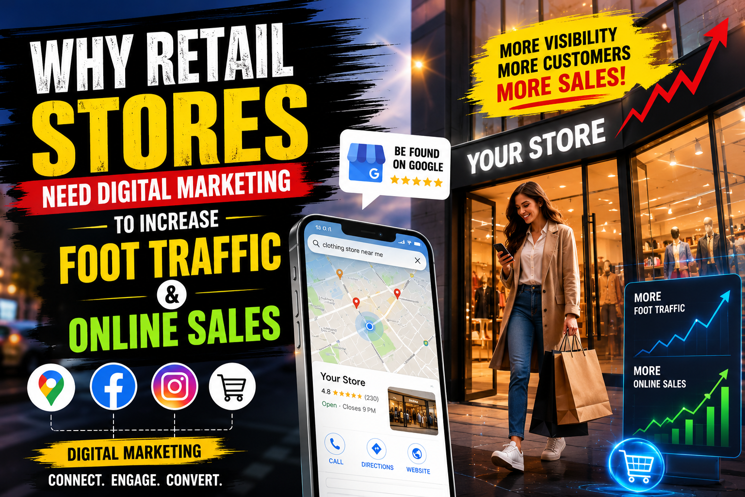 Why Retail Stores Need Digital Marketing to Increase Foot Traffic and Online Sales