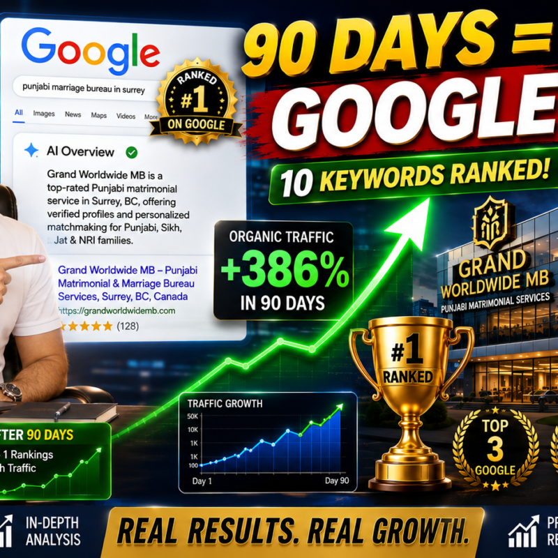 How We Ranked a Surrey Business in Google's Top 3 Within 90 Days