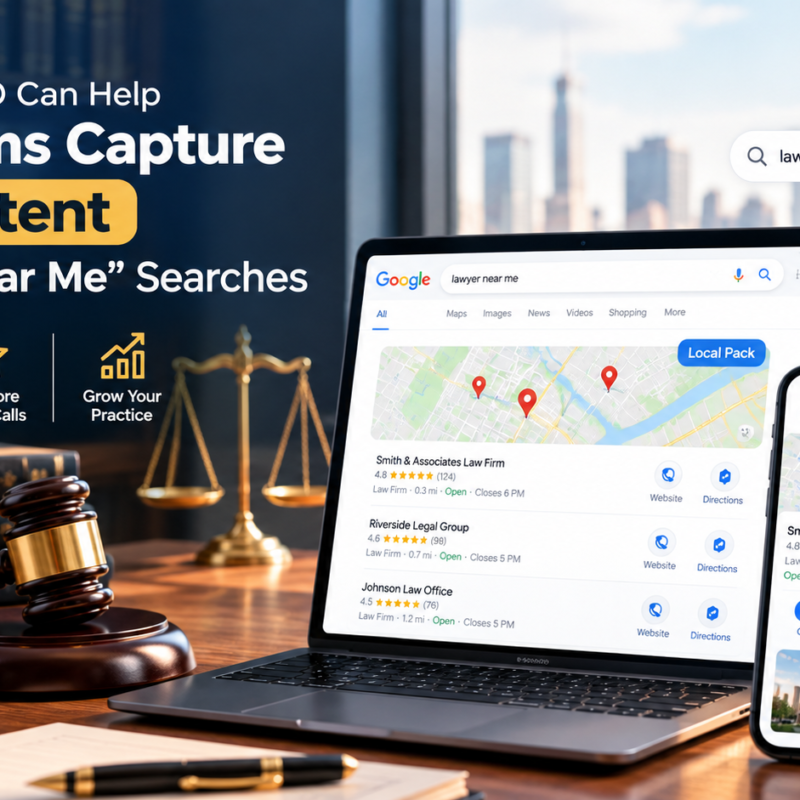 How Local SEO Can Help Law Firms Capture High-Intent Lawyer Near Me Searches