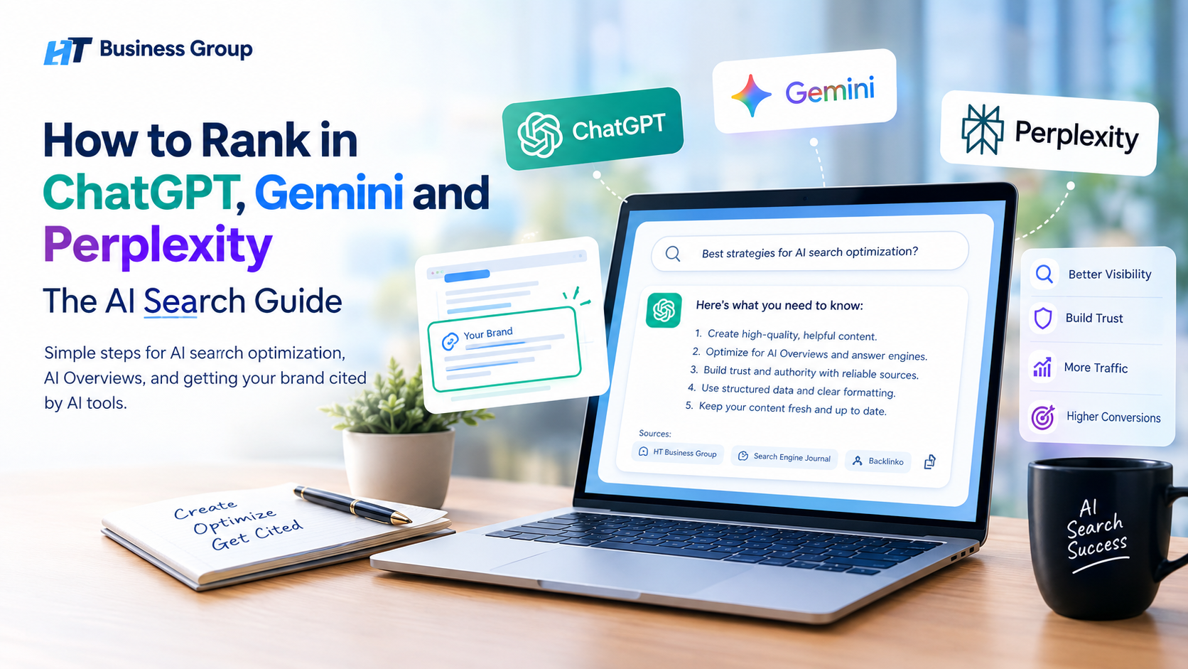 How to Rank in ChatGPT, Gemini and Perplexity: The AI Search Guide