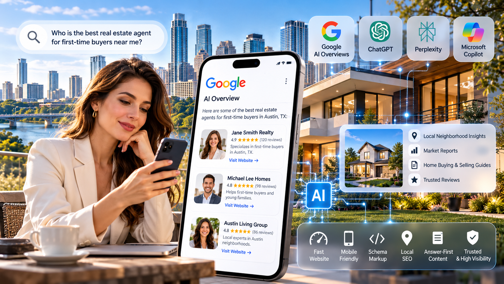 AI Search-Ready Real Estate Websites Development: How US Agents Can Get Found on Google AI Overviews, ChatGPT & AI Search