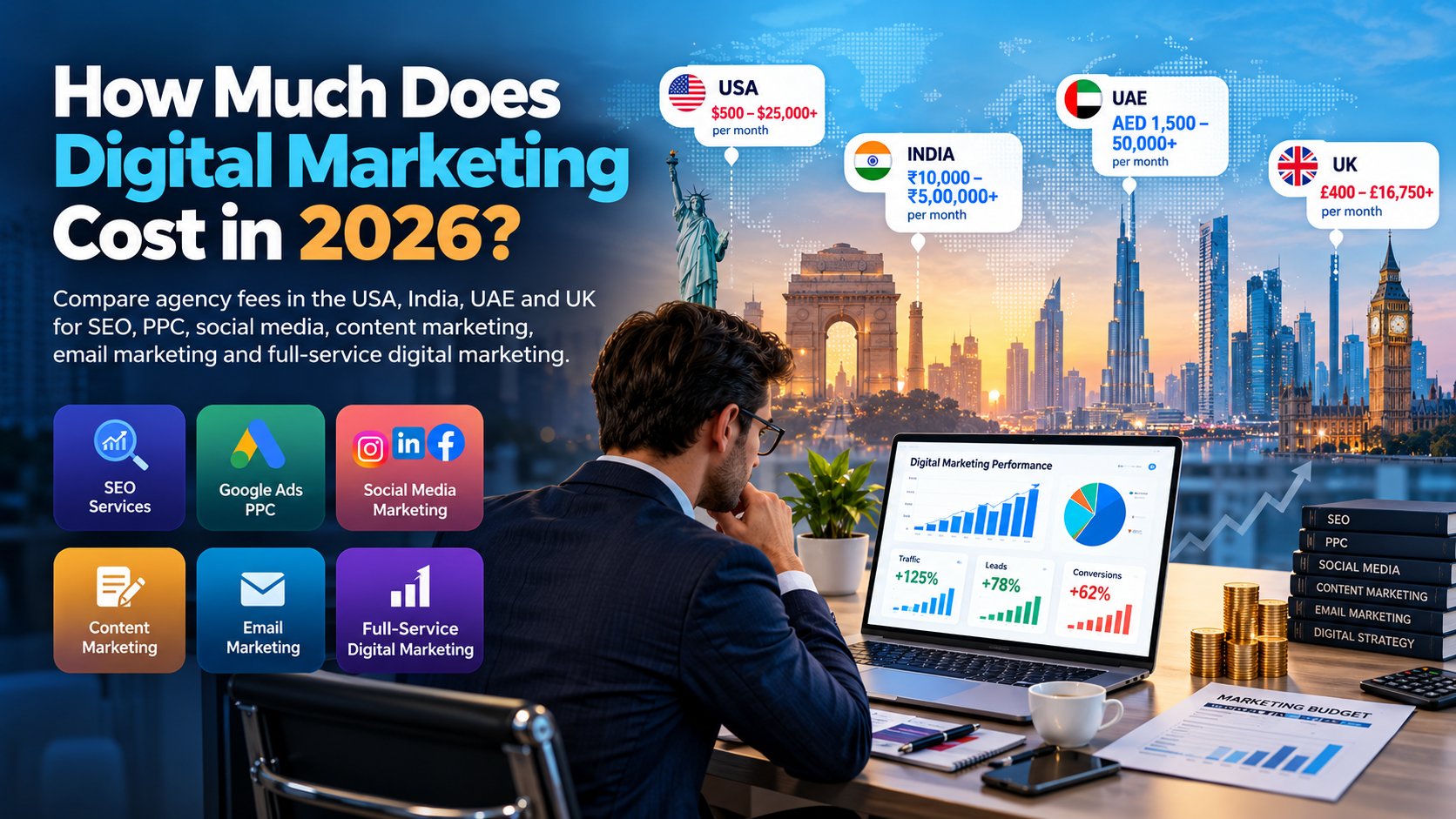 Digital Marketing Costs in USA, India, UAE and UK: Country-Wise Price Comparison (2026)