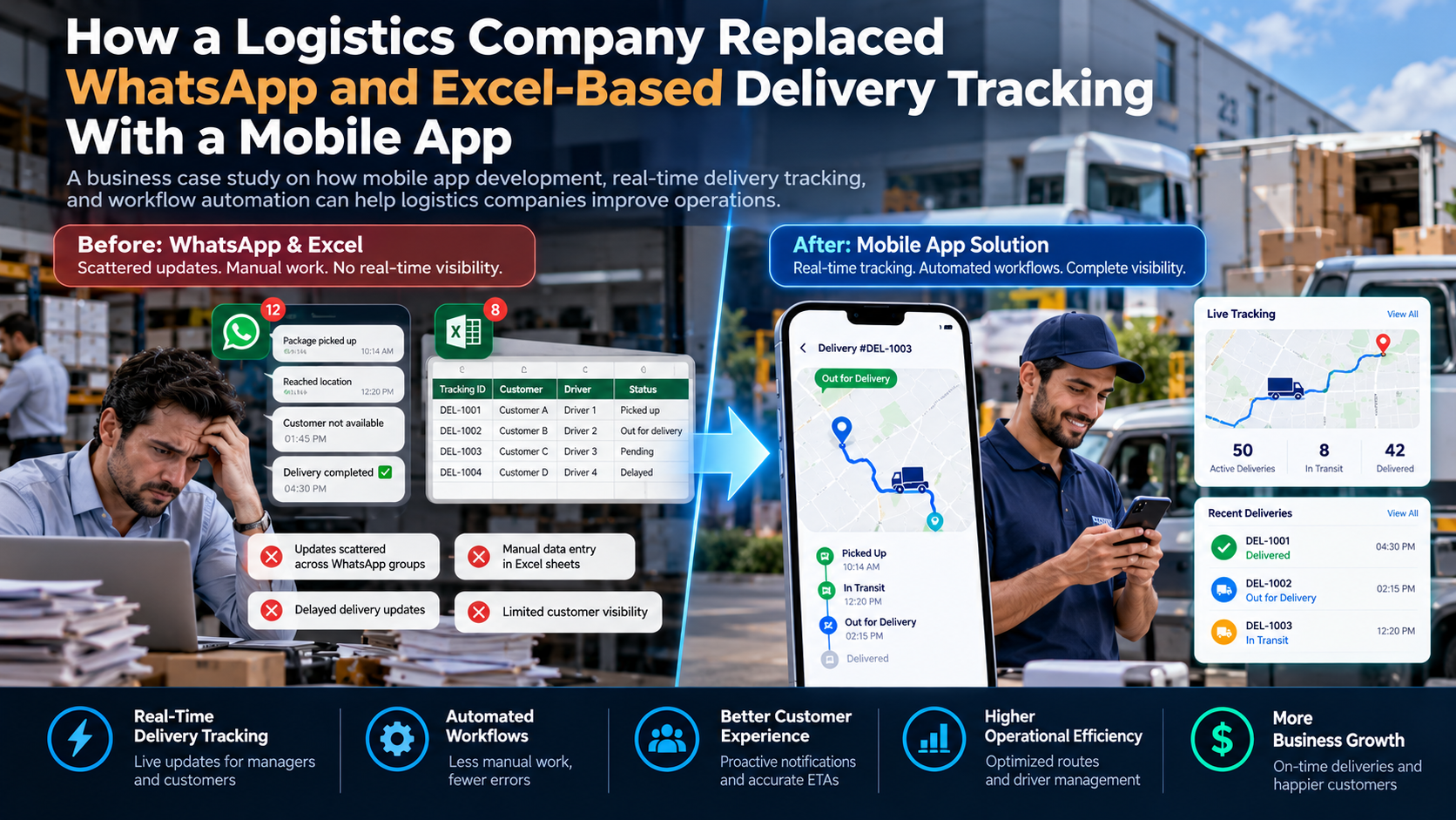 How a Logistics Company Replaced WhatsApp and Excel-Based Delivery Tracking With a Mobile App